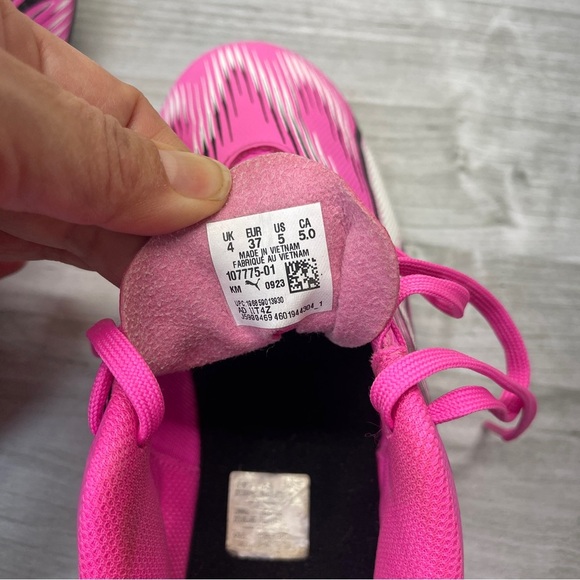 Puma Ultra Play Pink Black Soccer Cleats Girl’s Youth Size 5 - Picture 9 of 13